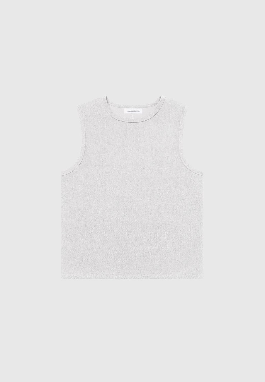 Maniere De Voir Boxy Textured Vest | Modern Tailoring