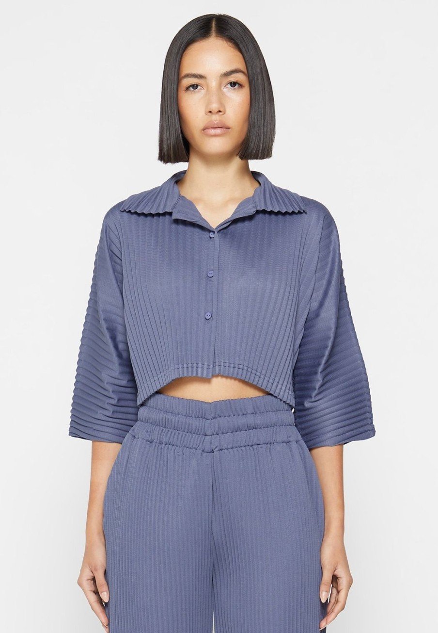 Maniere De Voir Pleated Cropped Shirt | Shirts