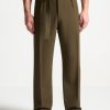 Maniere De Voir Textured Belted Tailored Trousers | Formal Trousers