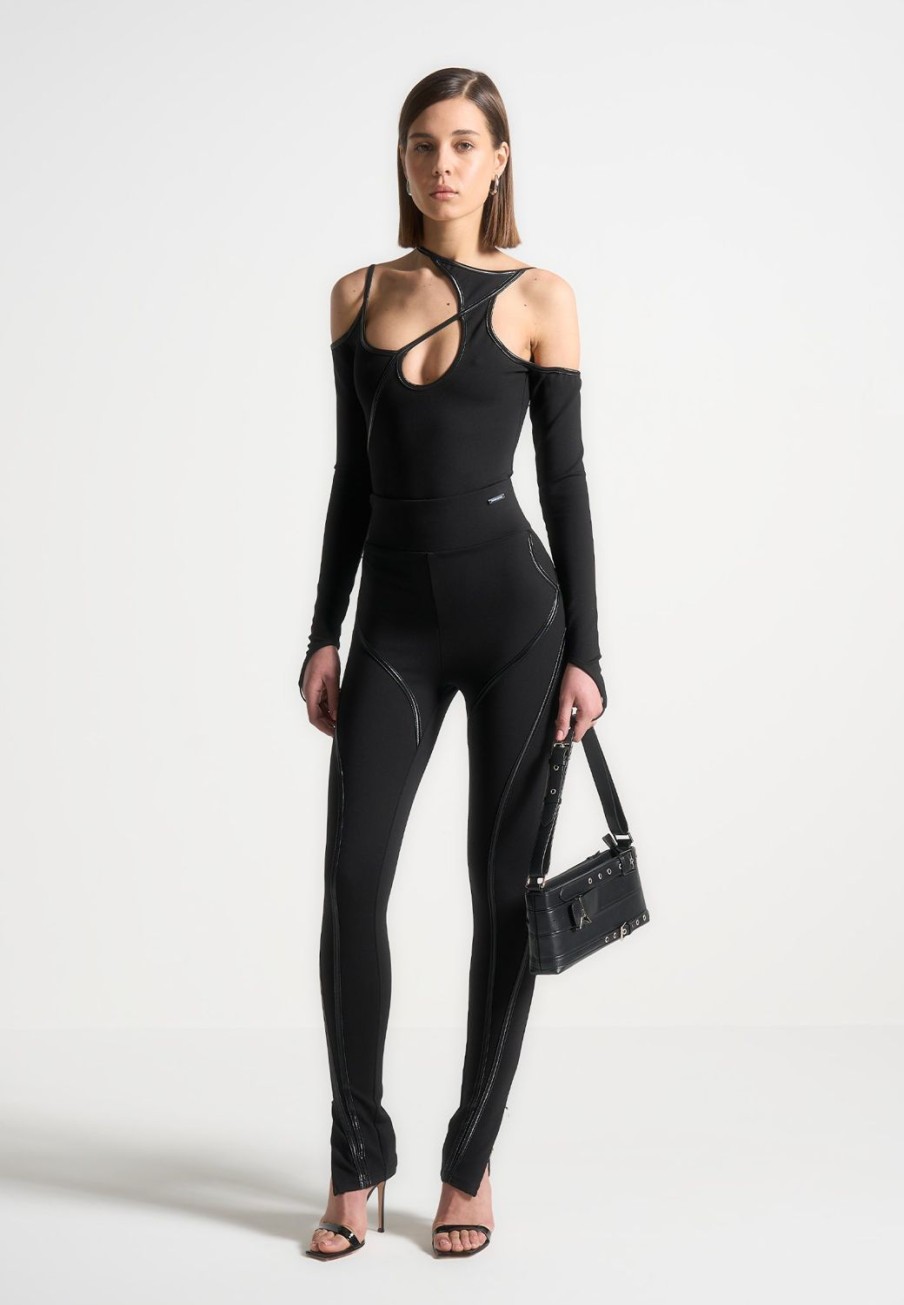 Maniere De Voir Contrast Asymmetric Bodysuit | Matching Sets