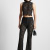 Maniere De Voir Lace Fit And Flare Trousers | Trousers