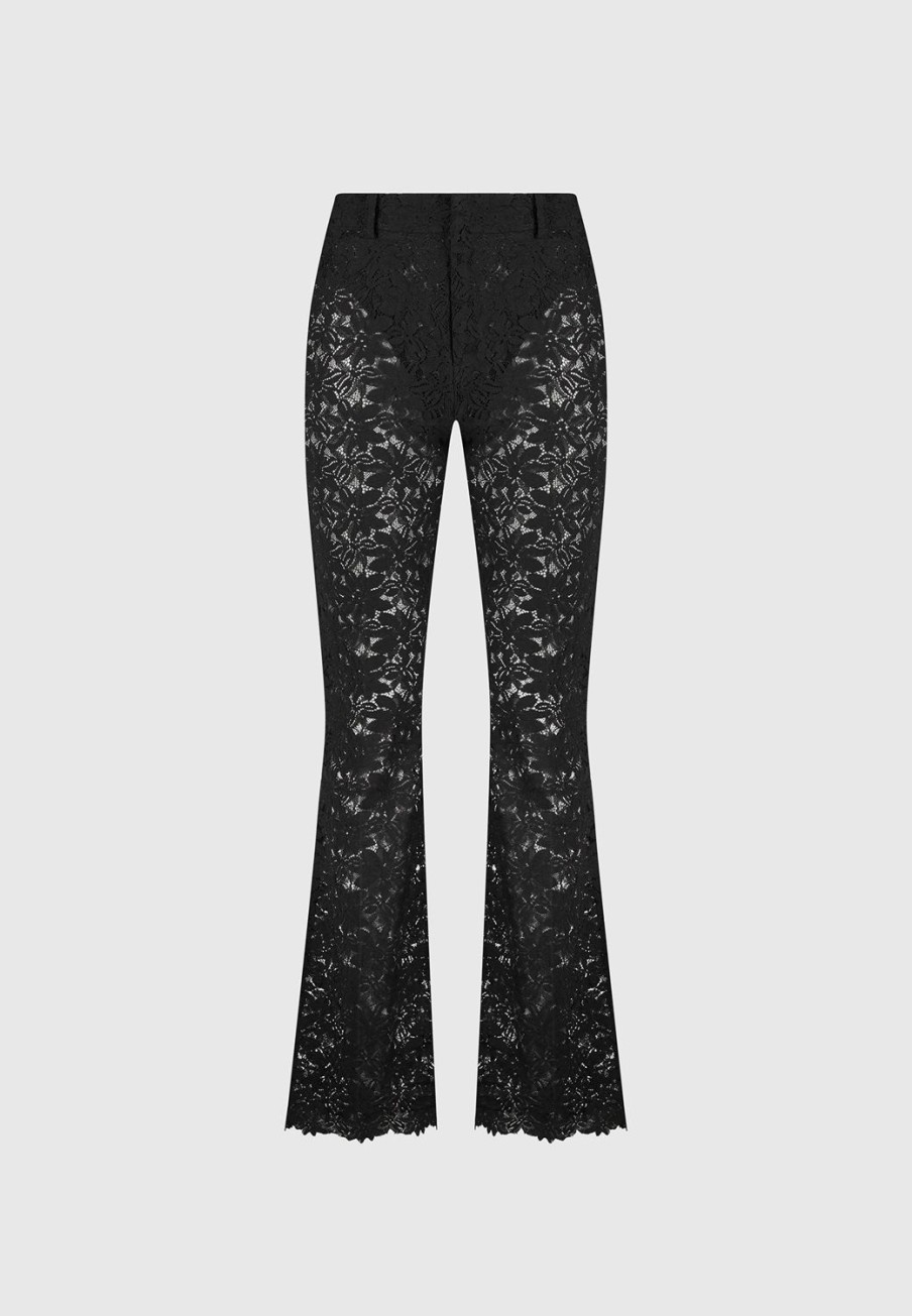 Maniere De Voir Lace Fit And Flare Trousers | Trousers