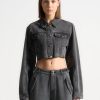 Maniere De Voir Cropped Tacked Sleeve Jacket | Jackets