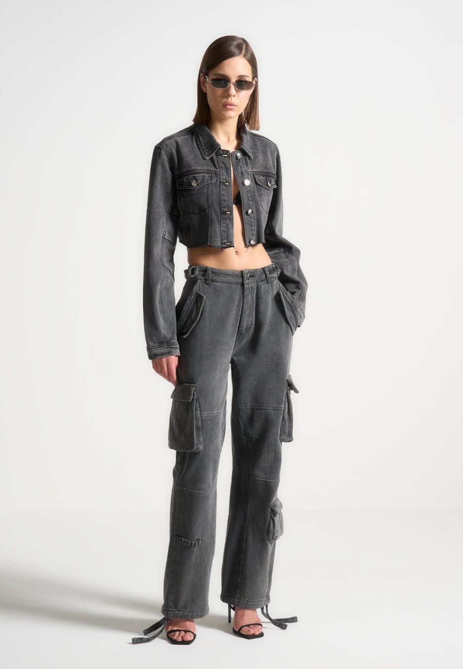 Maniere De Voir Cropped Tacked Sleeve Jacket | Jackets