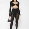 Maniere De Voir High Waisted Knitted Spiral Contour Leggings | Matching Sets