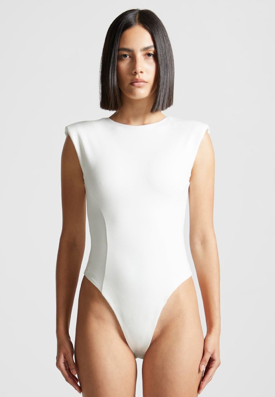 Maniere De Voir Eternelle Wide Shoulder Bodysuit | Bodysuits