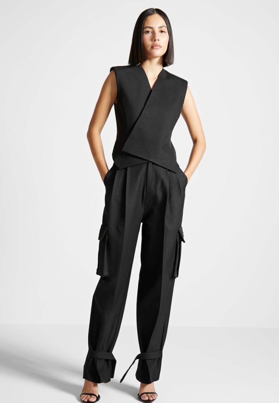 Maniere De Voir Tailored Pleated Cargo Trousers | Trousers