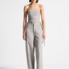 Maniere De Voir Cut Out Melange Tailored Trousers | Matching Sets