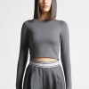 Maniere De Voir Eternelle Long Sleeve Crop Top | Tops & T Shirts