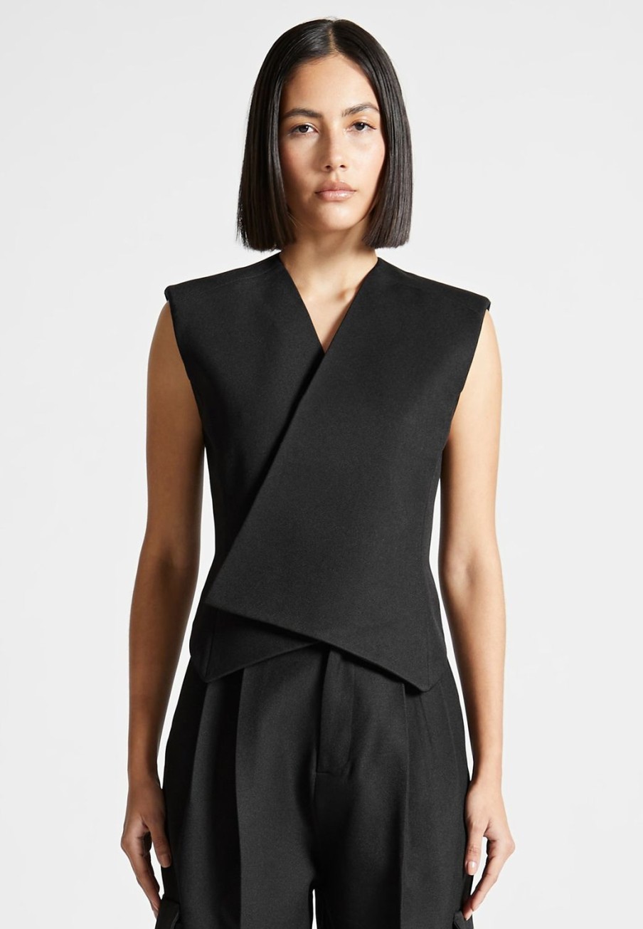 Maniere De Voir Tailored Wrap Waistcoat | Matching Sets