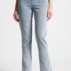 Maniere De Voir Scattered Rhinestone Mini Flare Jeans | Jeans