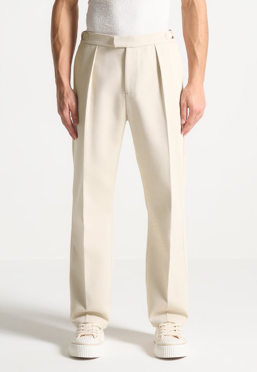 Maniere De Voir Textured Tailored Trousers | Modern Tailoring