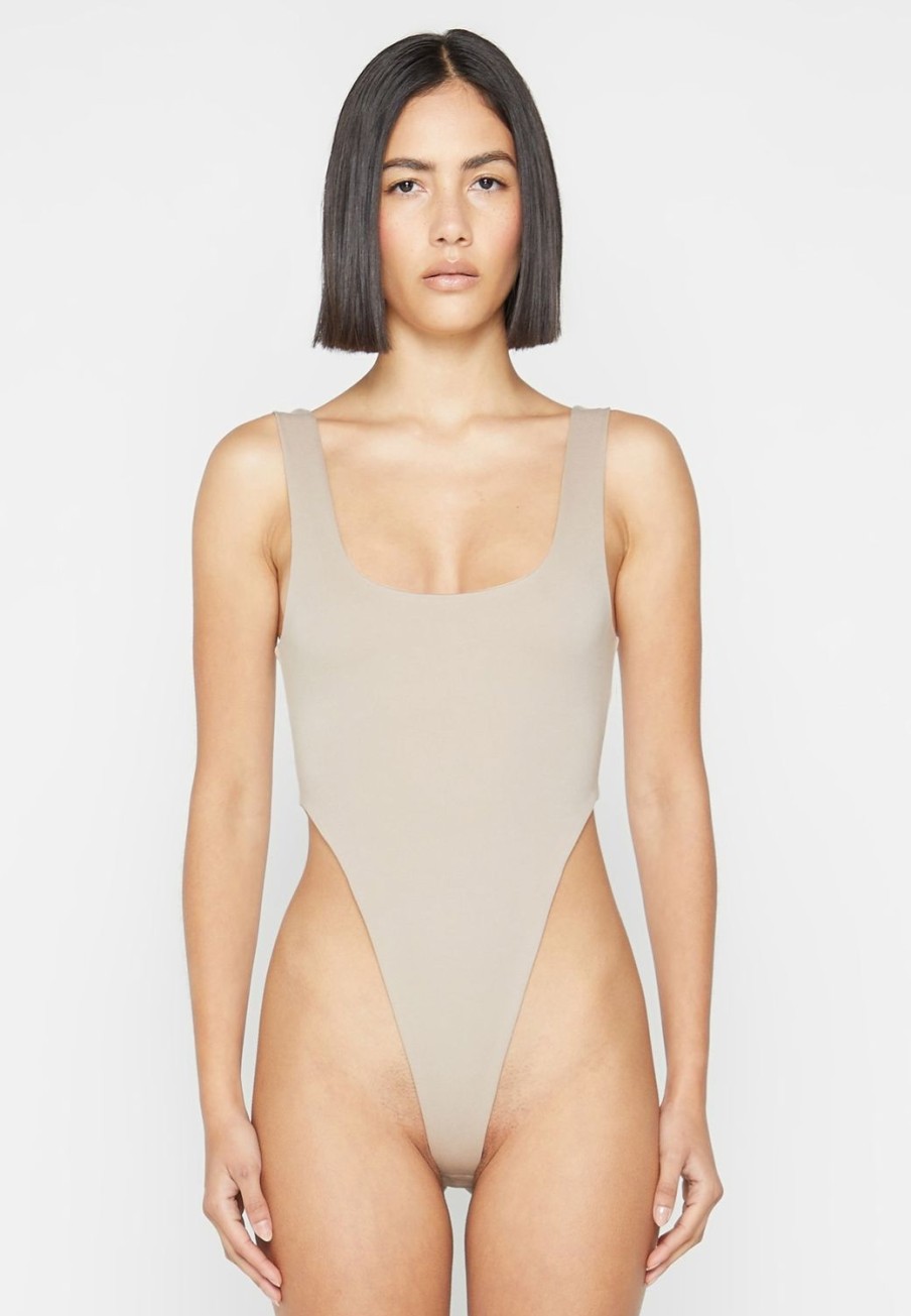 Maniere De Voir Eternelle High Leg Bodysuit | Bodysuits