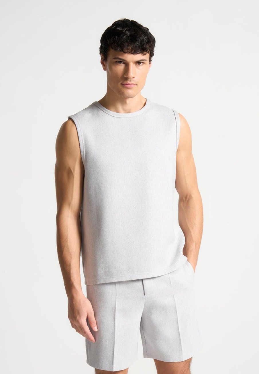 Maniere De Voir Boxy Textured Vest | Short Sets