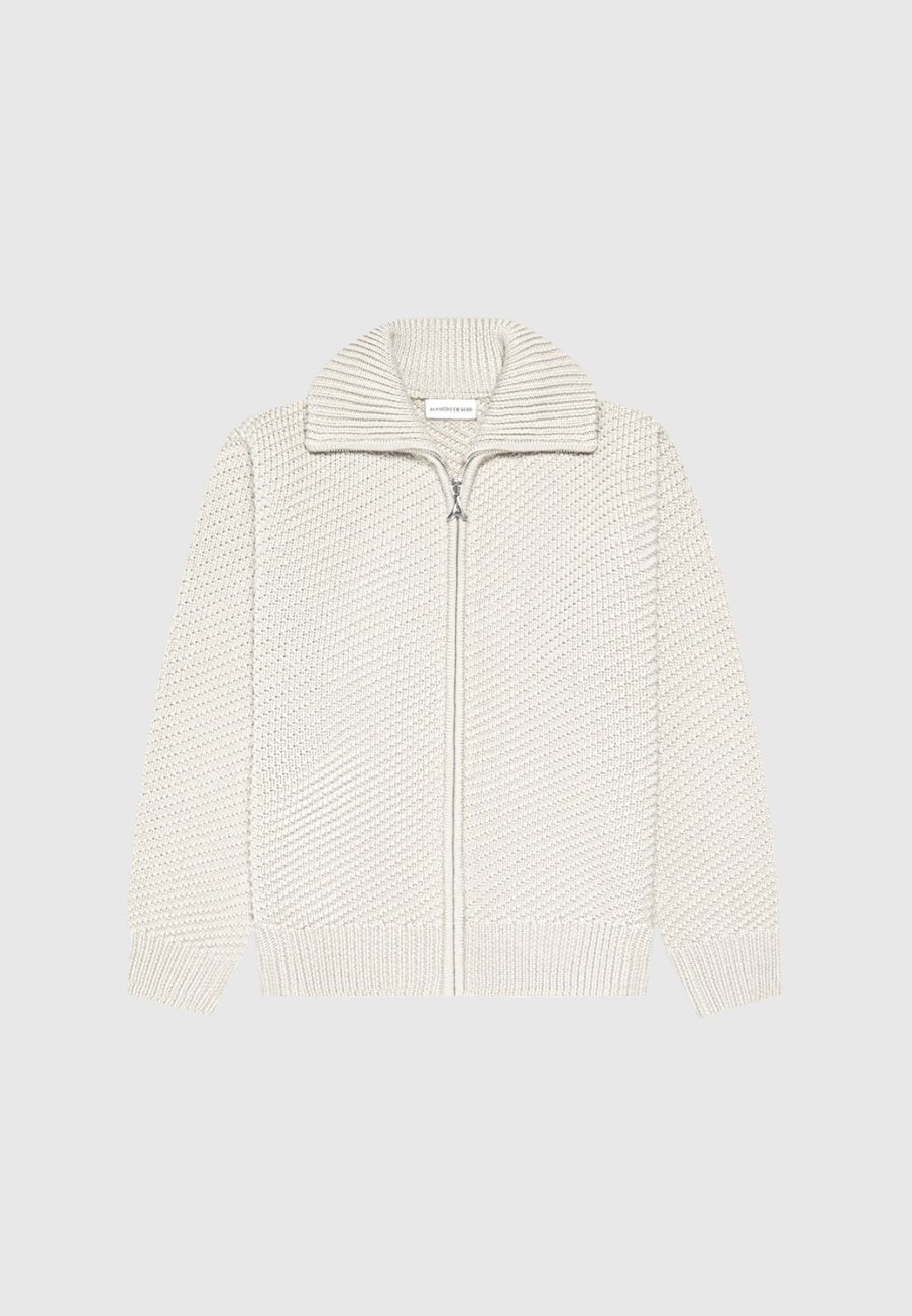 Maniere De Voir Diagonal Knit Cardigan | Knitwear