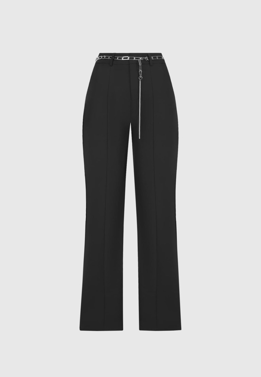 Maniere De Voir Cut Out Flared Trousers With Chain Belt | Matching Sets