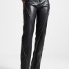 Maniere De Voir Vegan Leather Biker Trousers With Zip | Trousers