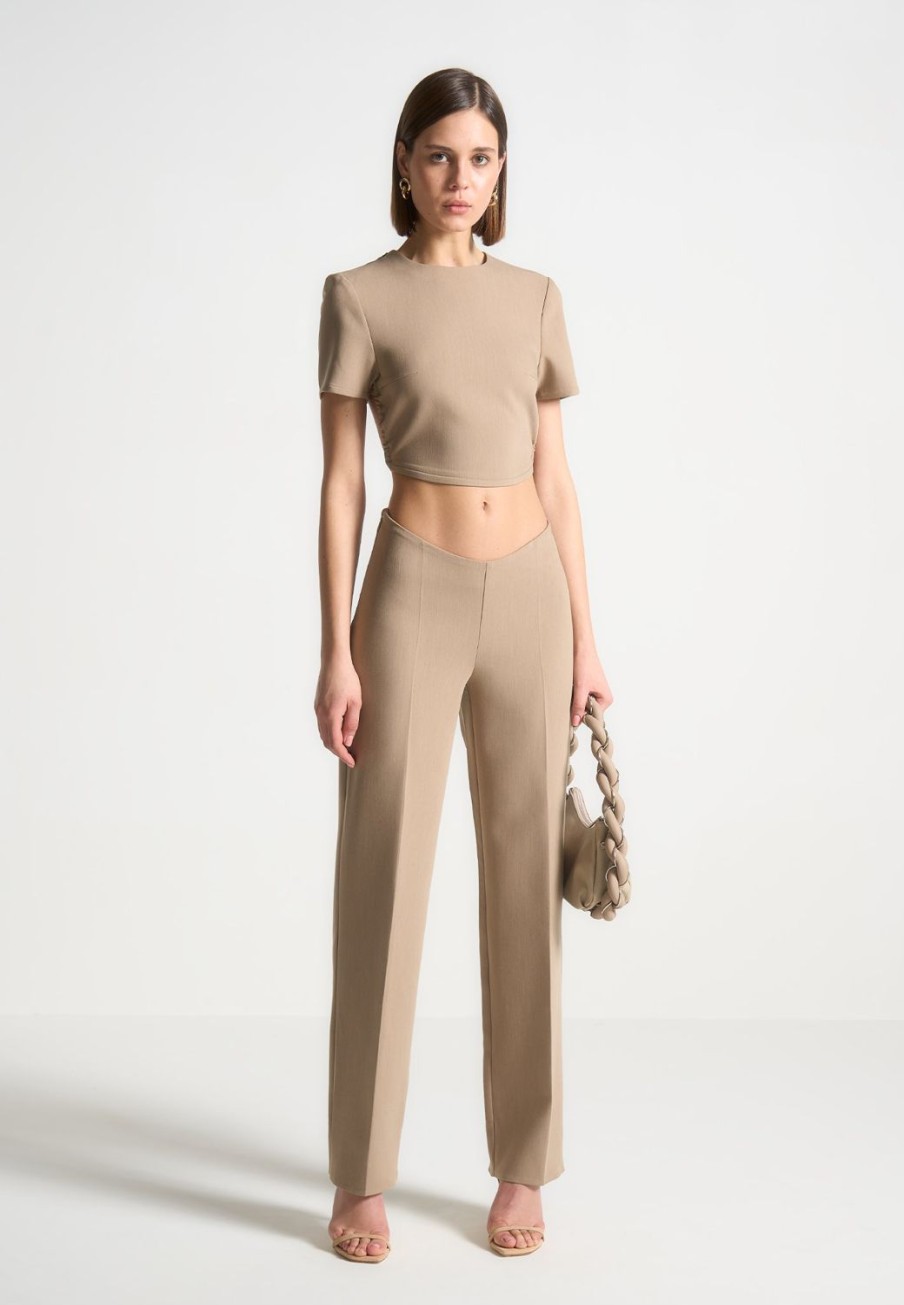 Maniere De Voir Curved Waist Tailored Trousers | Trousers