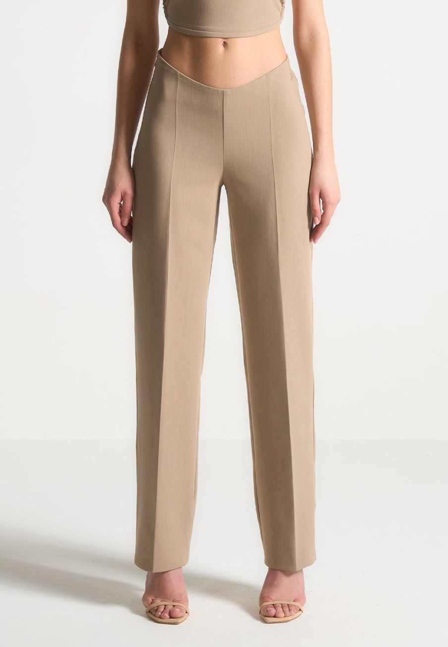 Maniere De Voir Curved Waist Tailored Trousers | Trousers