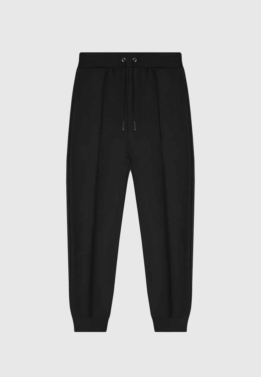 Maniere De Voir Eternel Neoprene Tapered Fit Pintuck Joggers | Casual Co-Ords