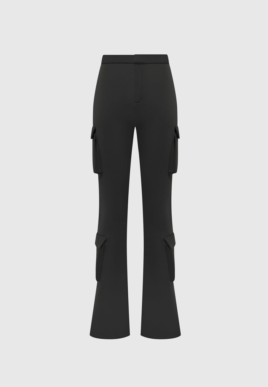 Maniere De Voir Neoprene Cargo Fit And Flare Leggings | Leggings