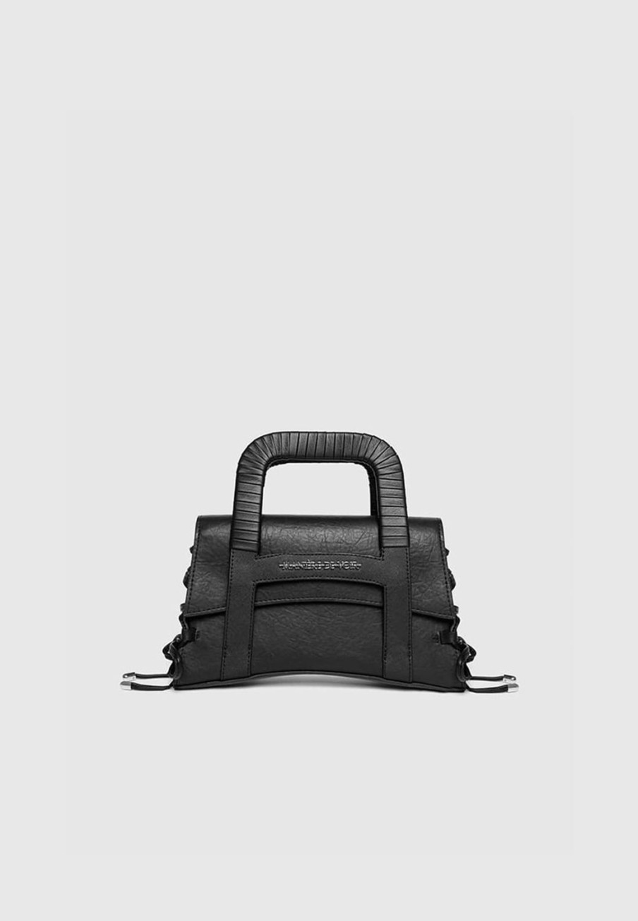 Maniere De Voir Caged Vegan Leather Lace Up Bag | Bags