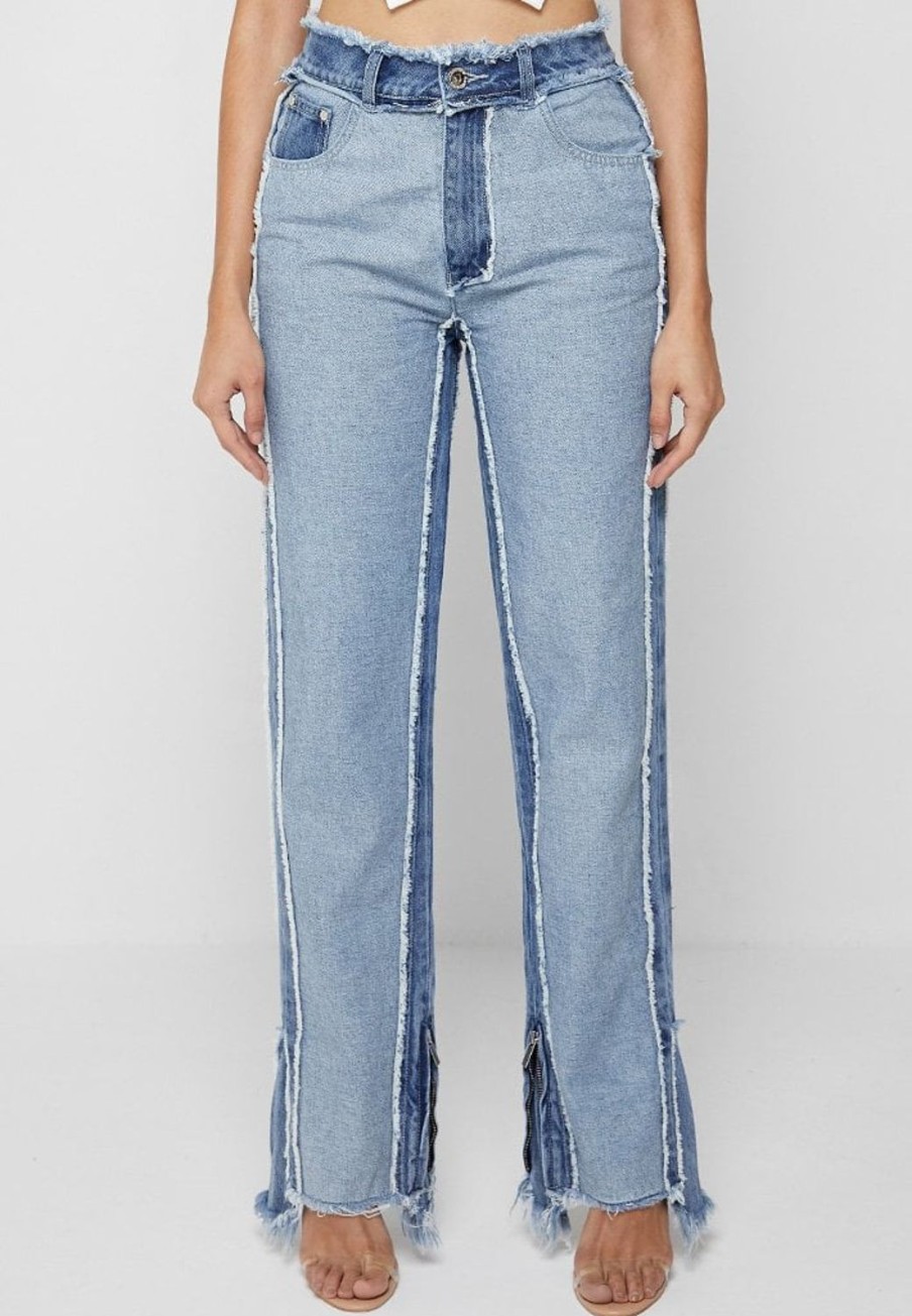 Maniere De Voir Distressed Mom Jeans | Jeans