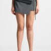 Maniere De Voir Pinstripe Tailored Mini Skort With Tie | Matching Sets