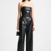 Maniere De Voir Vegan Leather Tailored Jumpsuit | Jumpsuits & Playsuits