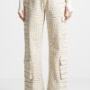 Maniere De Voir Mid Rise Croc Print Cargo Pants | Cargo Pants & Joggers