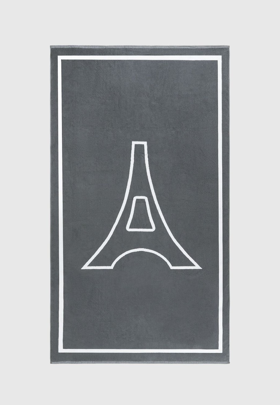 Maniere De Voir Maniere De Voir Reversible Eiffel Towel /White | Mdv Home