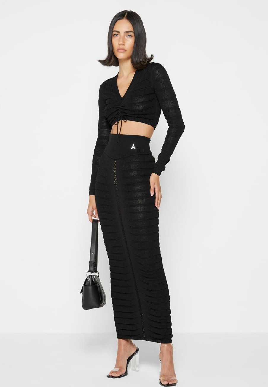 Maniere De Voir Contour Knit Maxi Skirt | Matching Sets