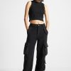 Maniere De Voir Loopback Racer Crop Top | Tracksuits