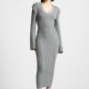 Maniere De Voir Wide Shoulder Knitted Midaxi Dress | Knitwear