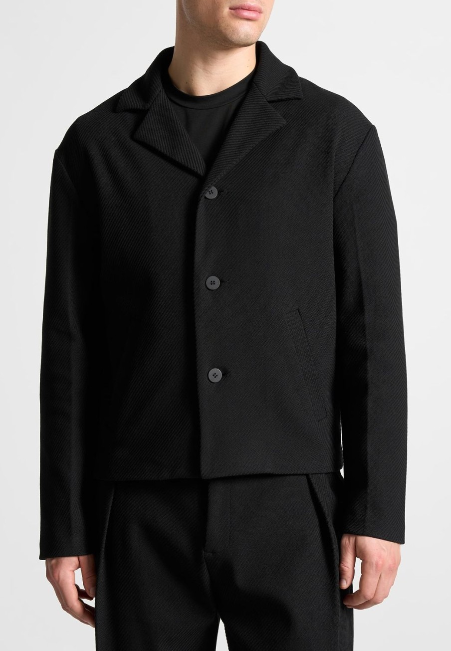 Maniere De Voir Revere Collar Twill Jacket | Jackets