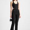 Maniere De Voir Scattered Rhinestone Mini Flare Jeans | Jeans