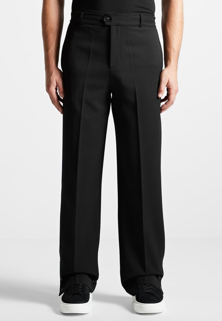 Maniere De Voir Straight Leg Buttoned Cuff Trousers | Formal Trousers