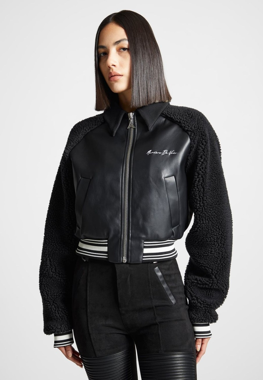 Maniere De Voir Borg Varsity Jacket | Jackets