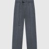 Maniere De Voir Wool Blend Marl Belted Trousers | Formal Trousers