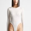 Maniere De Voir Eternelle Sheer Long Sleeve Bodysuit | Bodysuits