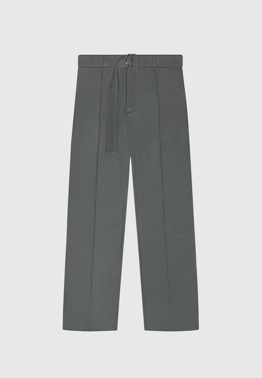 Maniere De Voir Twill Trousers With Belt | Formal Trousers