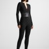 Maniere De Voir Chequerboard Knit Jumpsuit With Belt | Jumpsuits & Playsuits