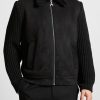 Maniere De Voir Vegan Suede Shearling & Knit Jacket | Jackets