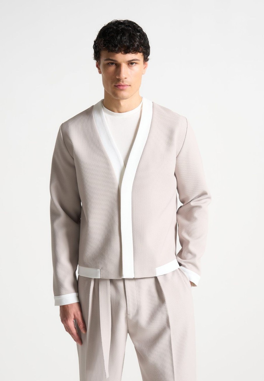 Maniere De Voir Textured Contrast Cardigan | Jackets