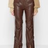 Maniere De Voir Vegan Leather Carpenter Cargo Trousers | Trousers