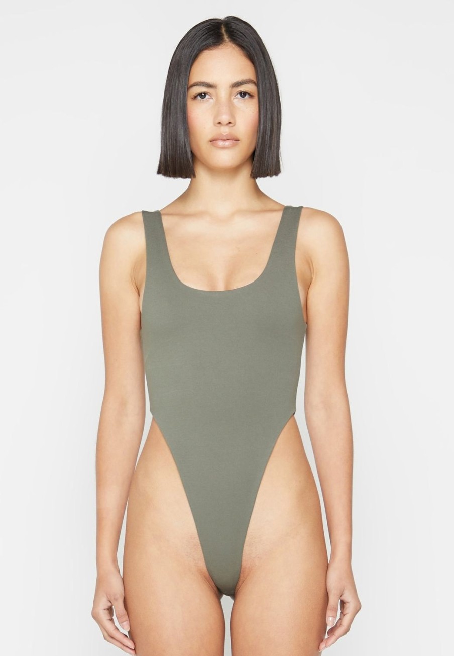 Maniere De Voir Eternelle High Leg Bodysuit | Bodysuits