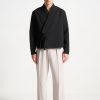 Maniere De Voir Textured Kimono Wrap Jacket | Modern Tailoring