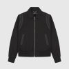 Maniere De Voir Leather Panelled Varsity Jacket | Jackets