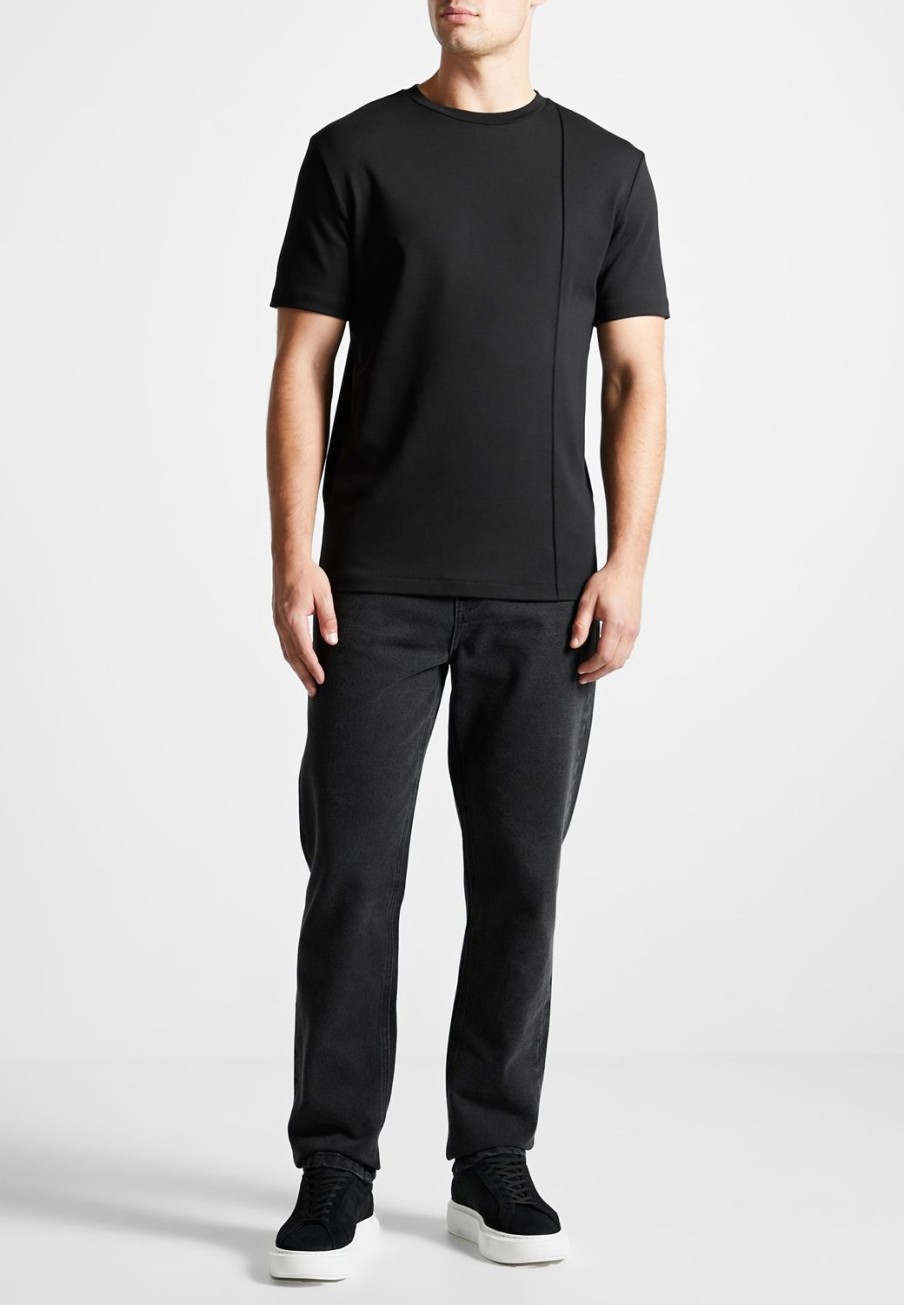 Maniere De Voir Eternel Slim Fit Cotton T-Shirt With Pintuck | T-Shirts & Tops