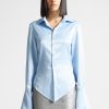 Maniere De Voir Angled Satin Shirt | Shirts